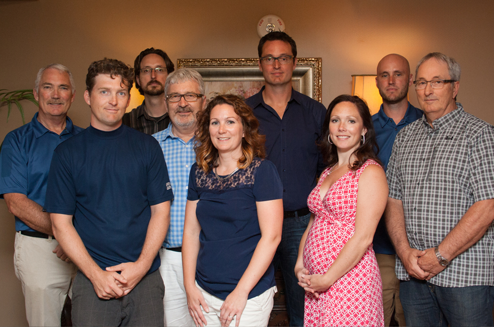 Simpson Family Photo of Second and Third Generation. John, Tom, Jamie, Greg, Elyce, Tyler, Nicole, Trevor and Tom