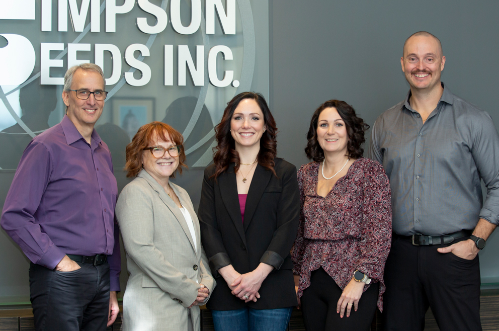 New Simpson Seeds Managment Team, Tyler, Elyce, Nicole, Dani Sherri, and Clayton